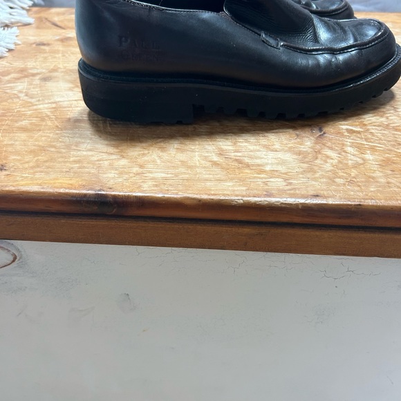 Paul Green Brown Leather Loafers Timeless Slip-Ons - Picture 3 of 4
